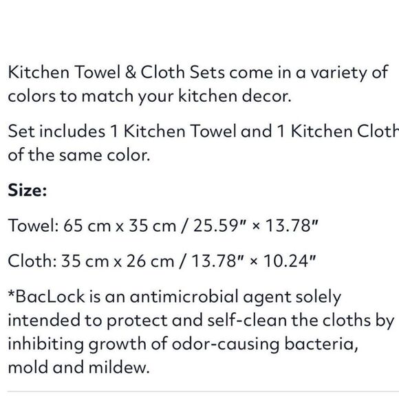 Norwex Kitchen Towel and Kitchen Cloth set of 2 NWT - Picture 6 of 6
